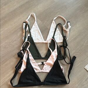 Black and White Triangle Bikini Tops